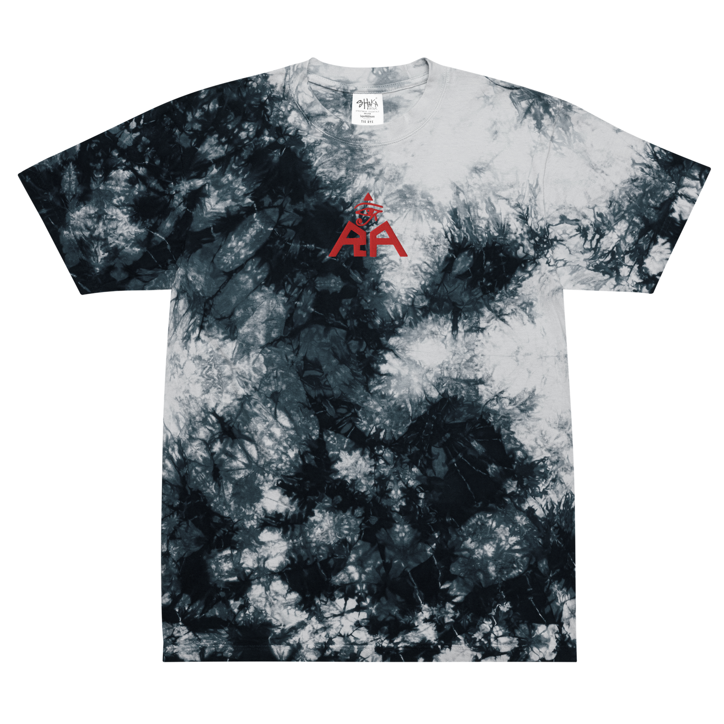 Oversized RA Brand tie-dye t-shirt