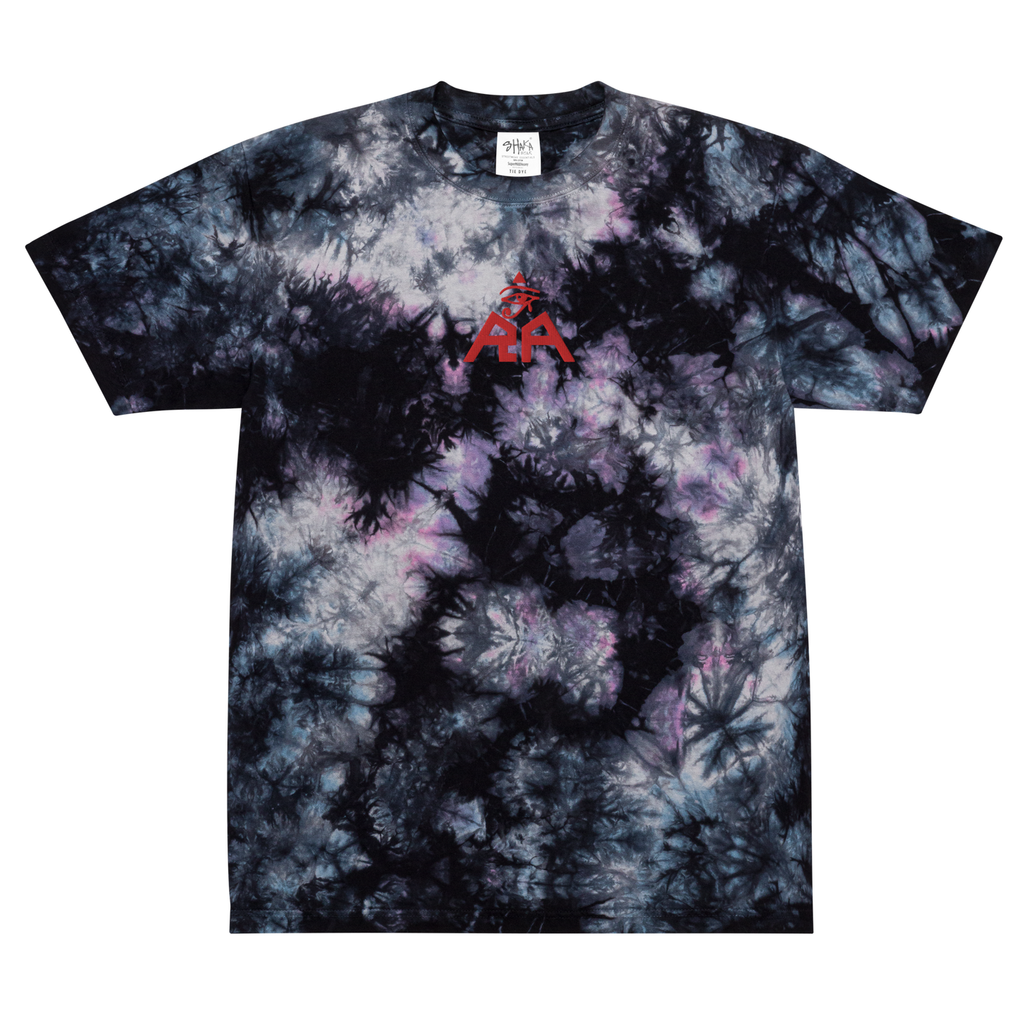 Oversized RA Brand tie-dye t-shirt