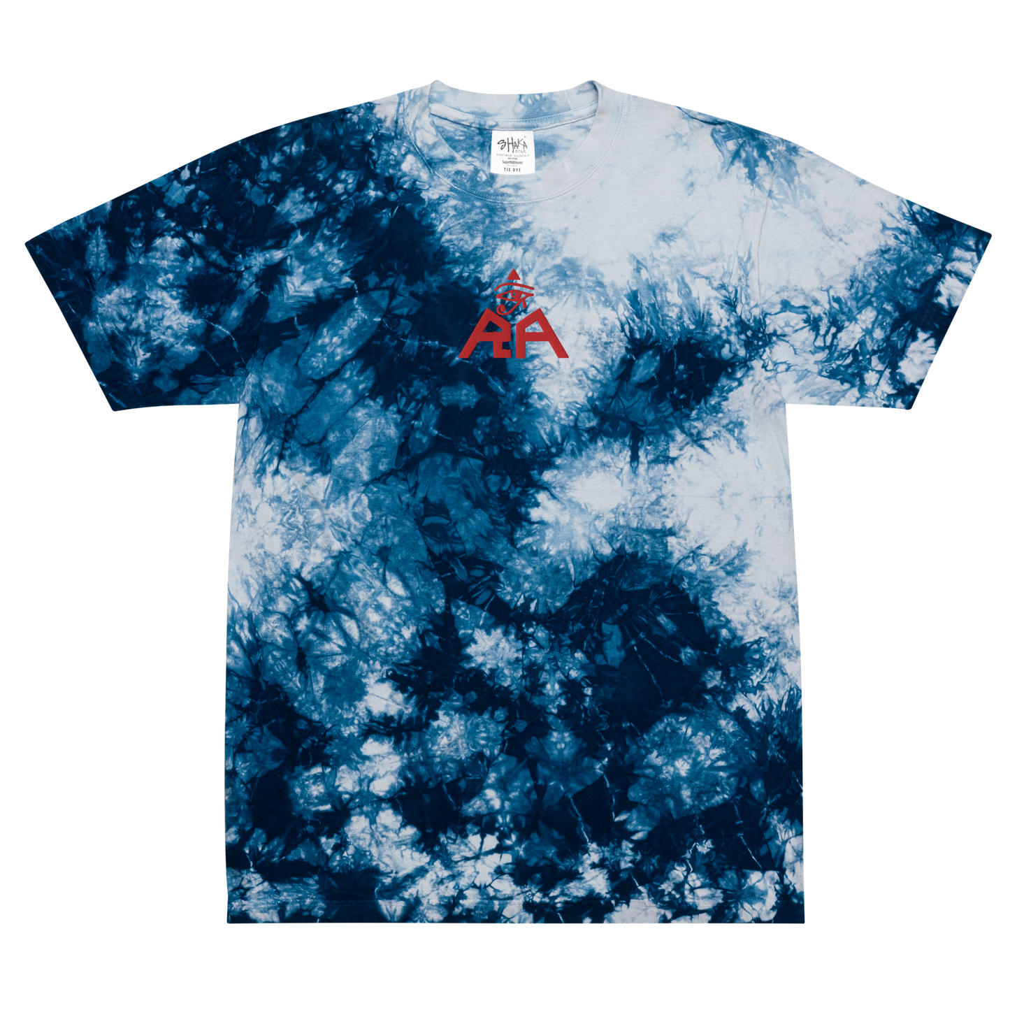 Oversized RA Brand tie-dye t-shirt