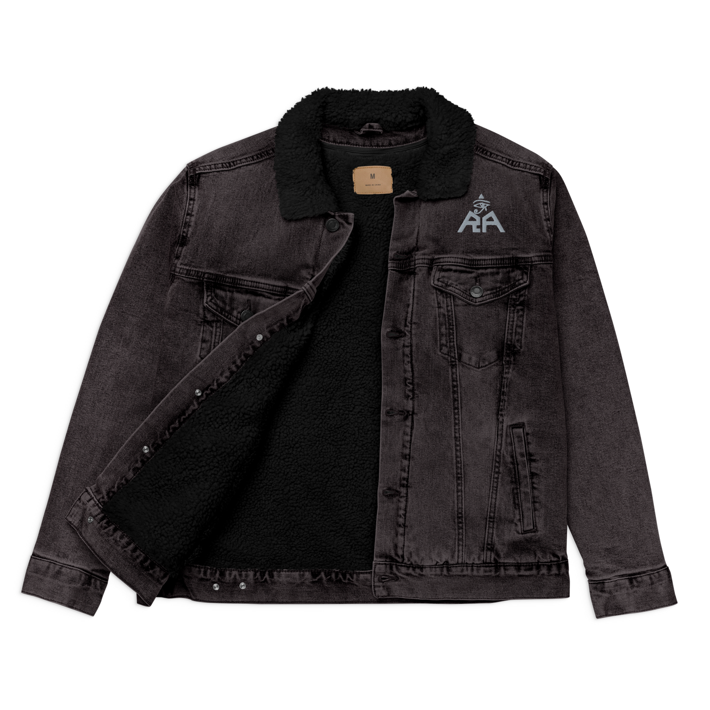 RA Brand denim sherpa jacket